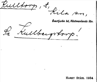 Bild på arkivkortet för arkivposten Kulltorp