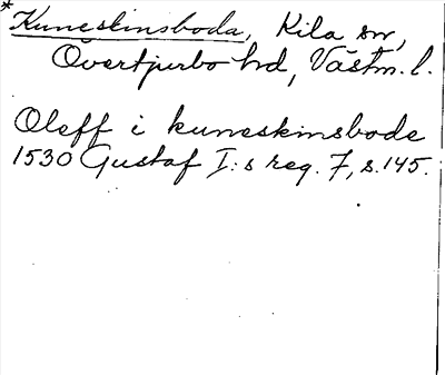 Bild på arkivkortet för arkivposten *Kuneskinsboda