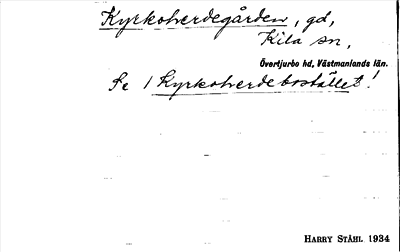 Bild på arkivkortet för arkivposten Kyrkoherdegården