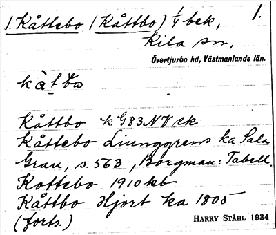 Bild på arkivkortet för arkivposten Kåttebo (Kåttbo)