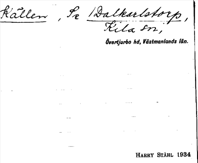 Bild på arkivkortet för arkivposten Källen, se Dalkarlstorp