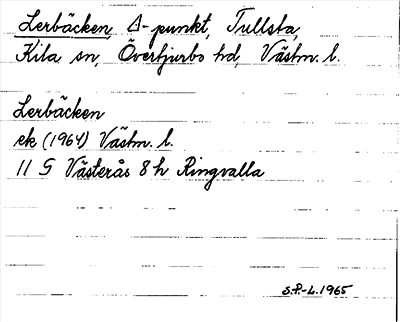 Bild på arkivkortet för arkivposten Lerbäcken