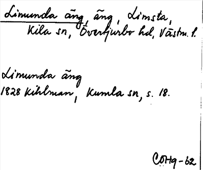 Bild på arkivkortet för arkivposten Limunda äng