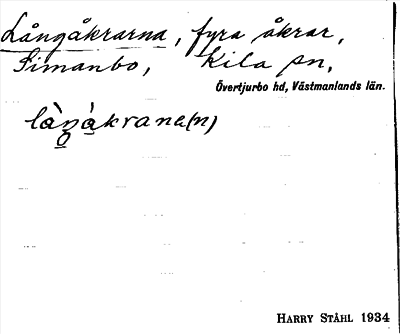 Bild på arkivkortet för arkivposten Långåkrarna