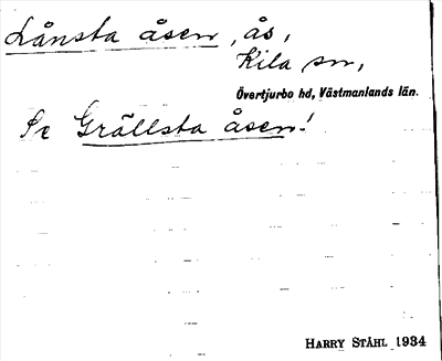 Bild på arkivkortet för arkivposten Lånsta åsen, se Grällsta åsen