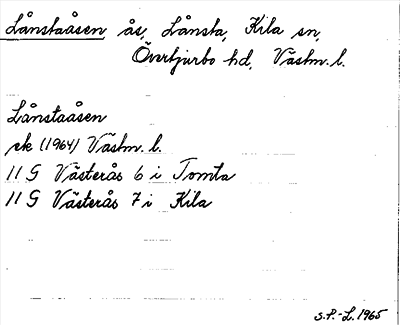 Bild på arkivkortet för arkivposten Lånstaåsen