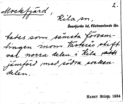 Bild på arkivkortet för arkivposten Mockfjärd