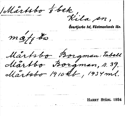 Bild på arkivkortet för arkivposten Mårtsbo