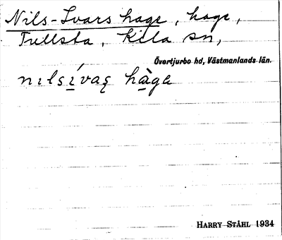 Bild på arkivkortet för arkivposten Nils-Ivars hage
