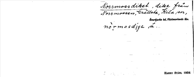 Bild på arkivkortet för arkivposten Norrmossdiket