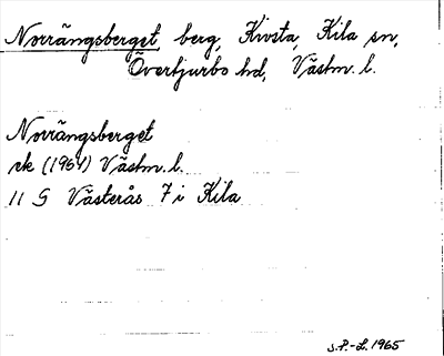 Bild på arkivkortet för arkivposten Norrängsberget