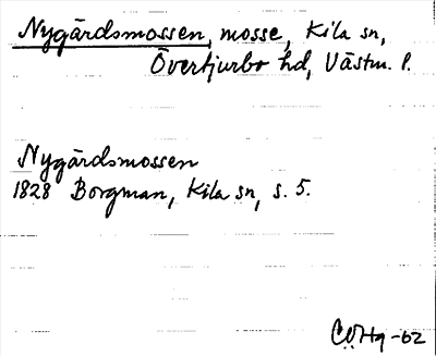 Bild på arkivkortet för arkivposten Nygärdsmossen