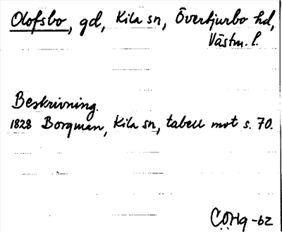 Bild på arkivkortet för arkivposten Olofsbo