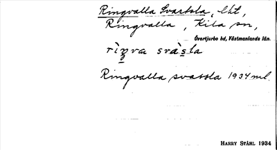 Bild på arkivkortet för arkivposten Ringvalla Svartsla