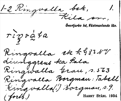 Bild på arkivkortet för arkivposten Ringvalla