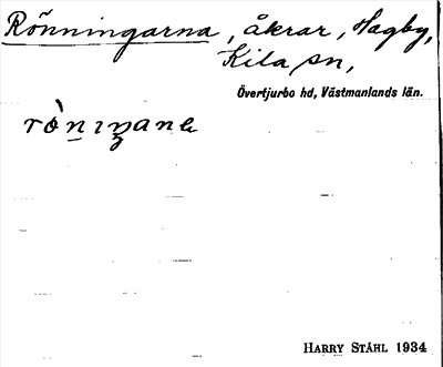 Bild på arkivkortet för arkivposten Rönningarna