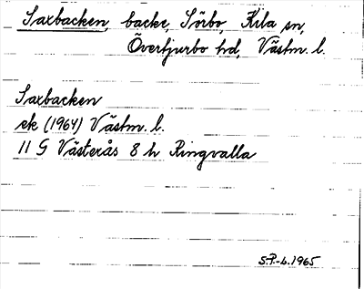 Bild på arkivkortet för arkivposten Saxbacken