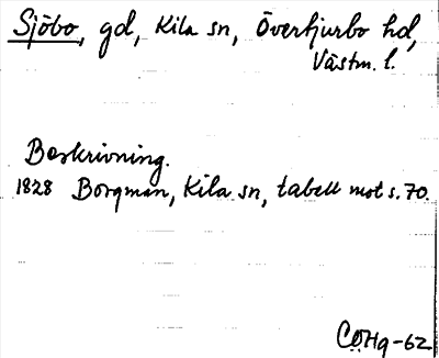 Bild på arkivkortet för arkivposten Sjöbo