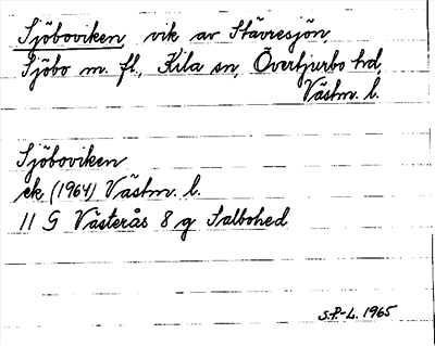 Bild på arkivkortet för arkivposten Sjöboviken