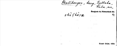 Bild på arkivkortet för arkivposten Skallberget