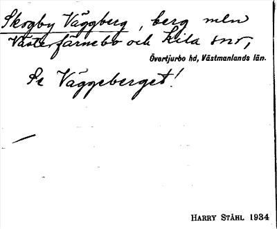 Bild på arkivkortet för arkivposten Skogby Väggberg