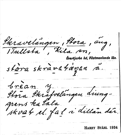 Bild på arkivkortet för arkivposten Skravelängen, Stora