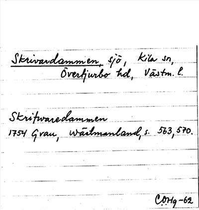 Bild på arkivkortet för arkivposten Skrivardammen