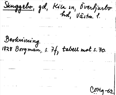Bild på arkivkortet för arkivposten Skuggebo