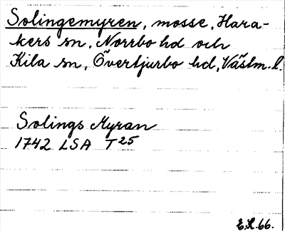 Bild på arkivkortet för arkivposten Solingemyren