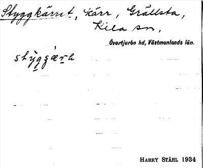 Bild på arkivkortet för arkivposten Styggkärret
