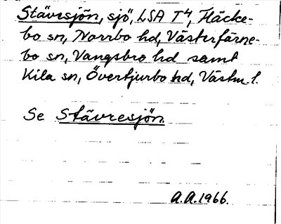 Bild på arkivkortet för arkivposten Stävesjön, se Stävresjön