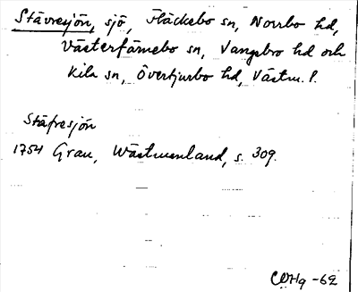 Bild på arkivkortet för arkivposten Stävresjön