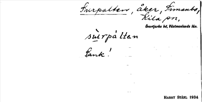 Bild på arkivkortet för arkivposten Surpalten