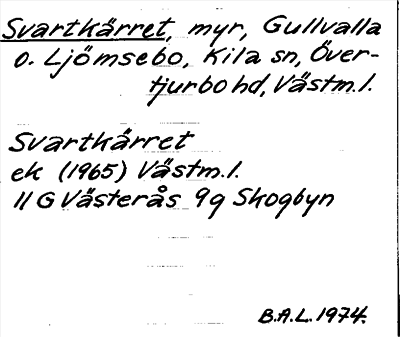 Bild på arkivkortet för arkivposten Svartkärret