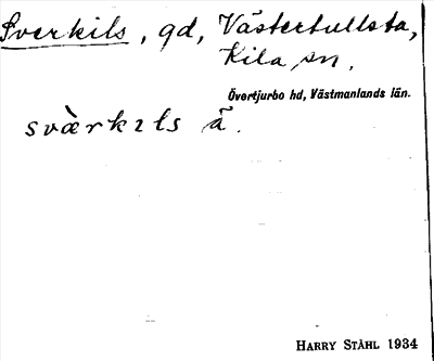 Bild på arkivkortet för arkivposten Sverkils