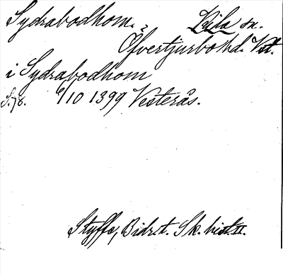 Bild på arkivkortet för arkivposten Sydrabodhom