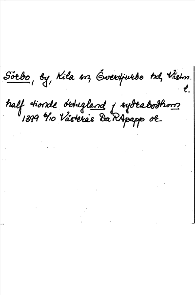 Bild på arkivkortet för arkivposten Sörbo