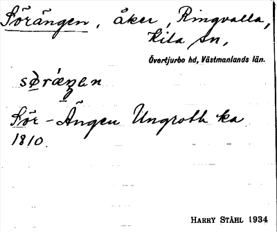 Bild på arkivkortet för arkivposten Sörängen