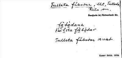 Bild på arkivkortet för arkivposten Tullsta fäbodar