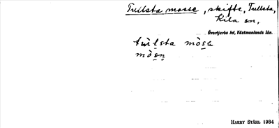 Bild på arkivkortet för arkivposten Tullsta mosse