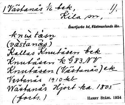 Bild på arkivkortet för arkivposten Västanås