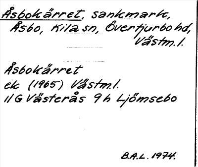 Bild på arkivkortet för arkivposten Åsbokärret