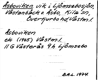 Bild på arkivkortet för arkivposten Åsboviken