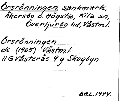 Bild på arkivkortet för arkivposten Örsrönningen