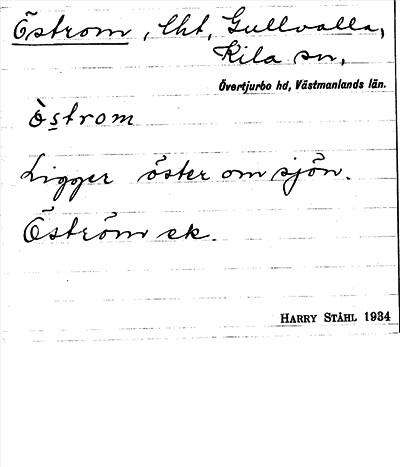 Bild på arkivkortet för arkivposten Östrom