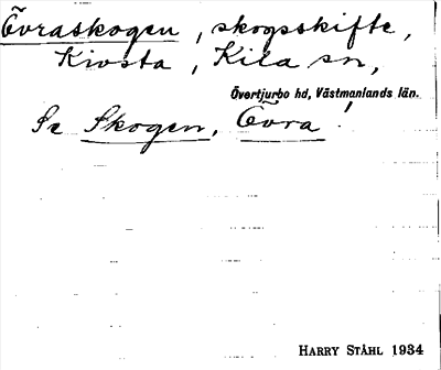 Bild på arkivkortet för arkivposten Övraskogen, se Skogen, Övra