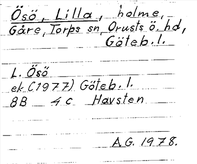 Bild på arkivkortet för arkivposten Ösö, Lilla