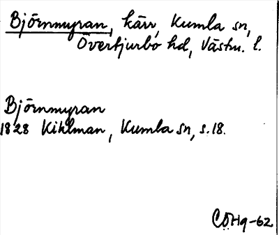 Bild på arkivkortet för arkivposten Björnmyran
