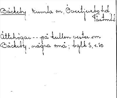 Bild på arkivkortet för arkivposten Bäckeby