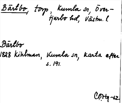 Bild på arkivkortet för arkivposten Bärtbo